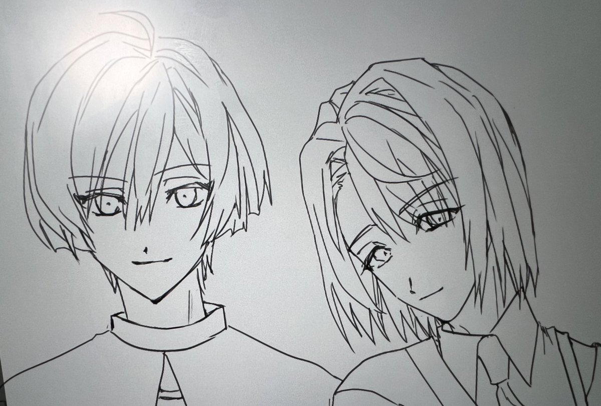 🐍🐗wip  自カプ描き初め 