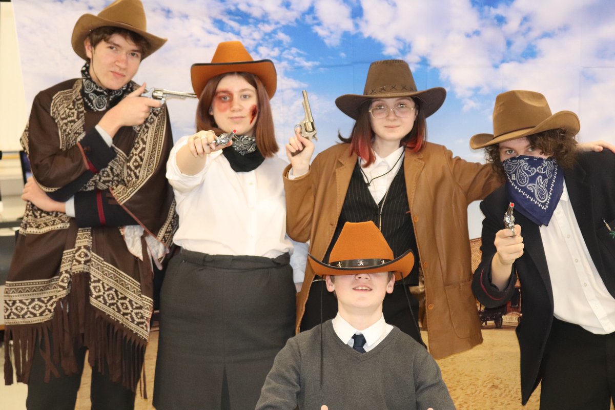 WHS_MIA's tweet photo. Moving Image Arts was temporarily taken over by a gang of gunslinging outlaws. Thank you year 12 MIA students for your fantastic help at Open Day. https://t.co/CCNWGdnG0c