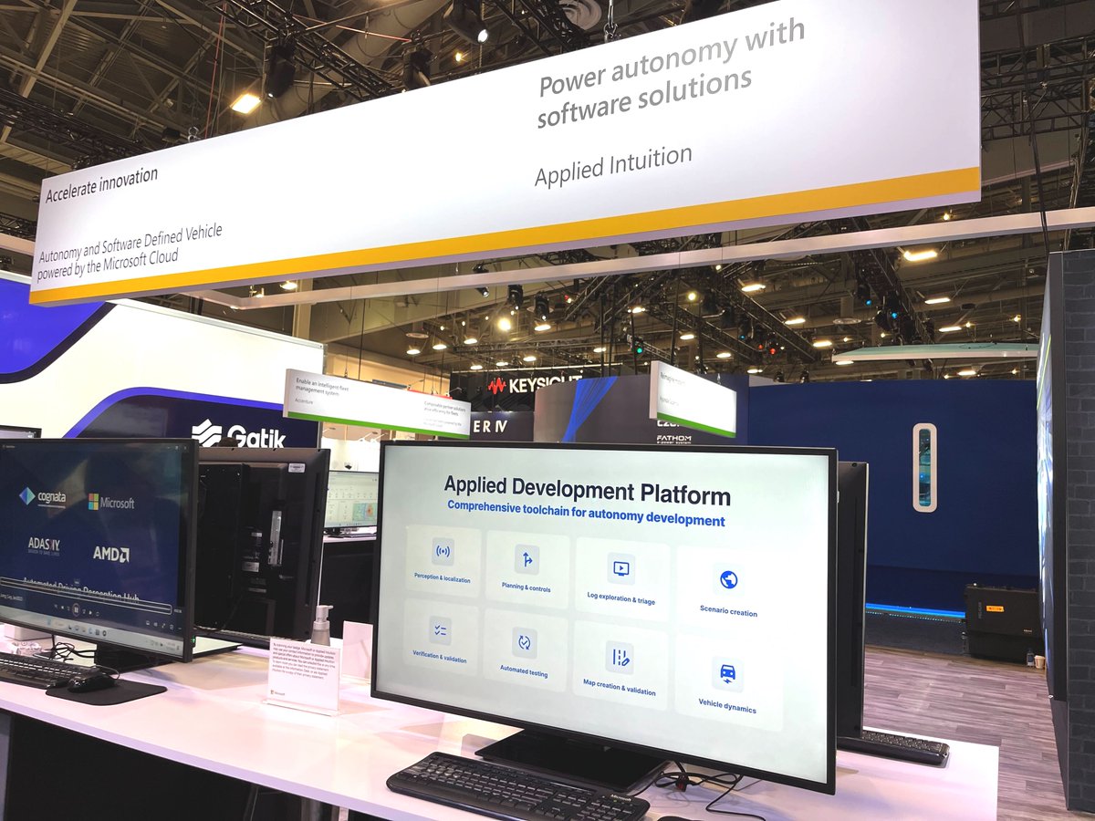 AppliedInt's tweet image. There is still time to meet us at CES! 

Join us at the @MSCloud booth 6017 (LVCC West Hall) today and tomorrow to learn about our simulation, validation, and data management solutions for autonomy development.

#CES2023 #MSCloud #autonomousvehicles #adas