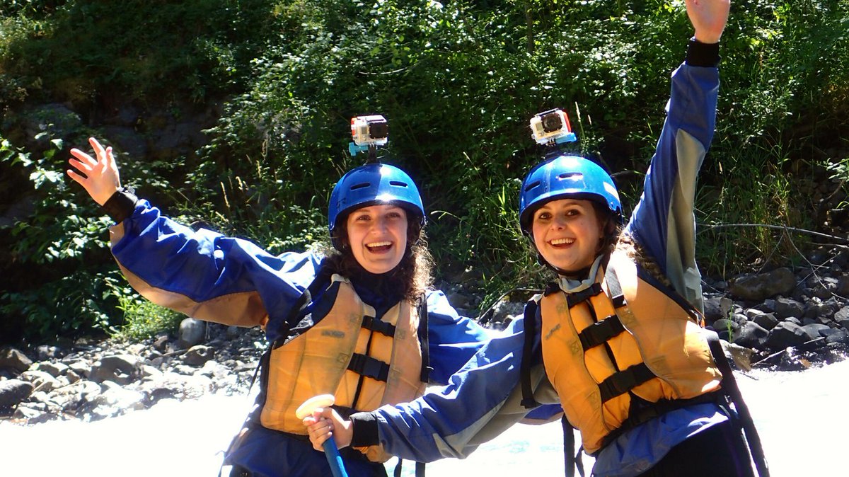 All geared up and ready for a rafting adventure! 🙌