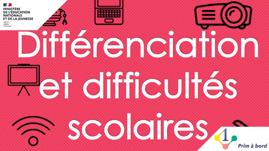 Différenciation, troubles et difficultés scolaires
Un guide des outils numériques à destination des enseignants <a href="/classeTICE/">Christophe GILGER</a> <a href="/eduscol_prim/">éduscol Primàbord</a> 👍primabord.eduscol.education.fr/differenciatio…