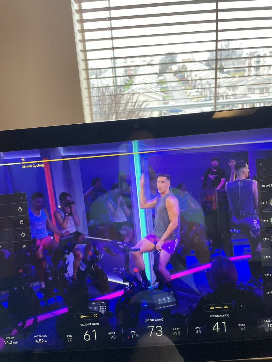 Crushed my first #peloton ride with <a href="/CodyRigsby/">Cody Rigsby</a> at the #hilton in #WVU. I am loving the <a href="/HiltonHotels/">Hilton Hotels</a> new partnership with <a href="/onepeloton/">Peloton</a> 💙🚲
