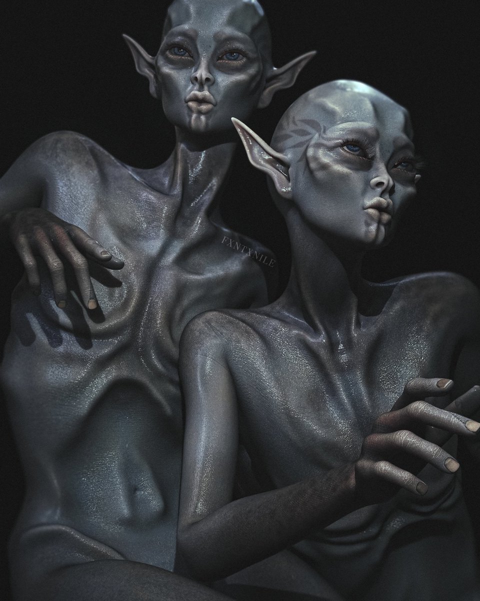 Stardust people 
.
.
#characterart #Aliens #alienabduction #conceptart #darkfantasy