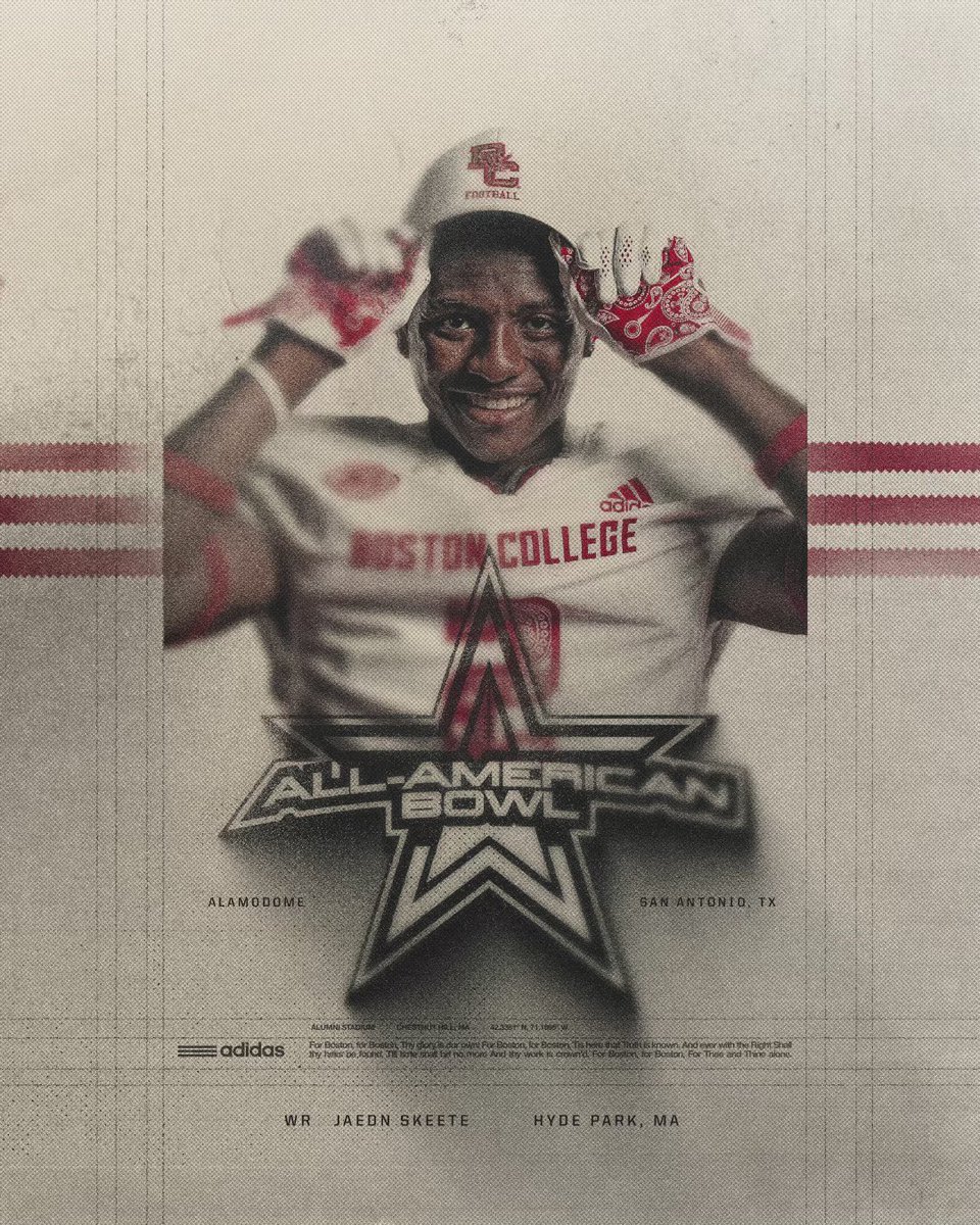 Catch a glimpse of the future in today’s All-American Bowl at 1 p.m. ET on NBC.

<a href="/jaedn7/">Jaedn Skeete</a> repping BC and Catholic Memorial in San Antonio.