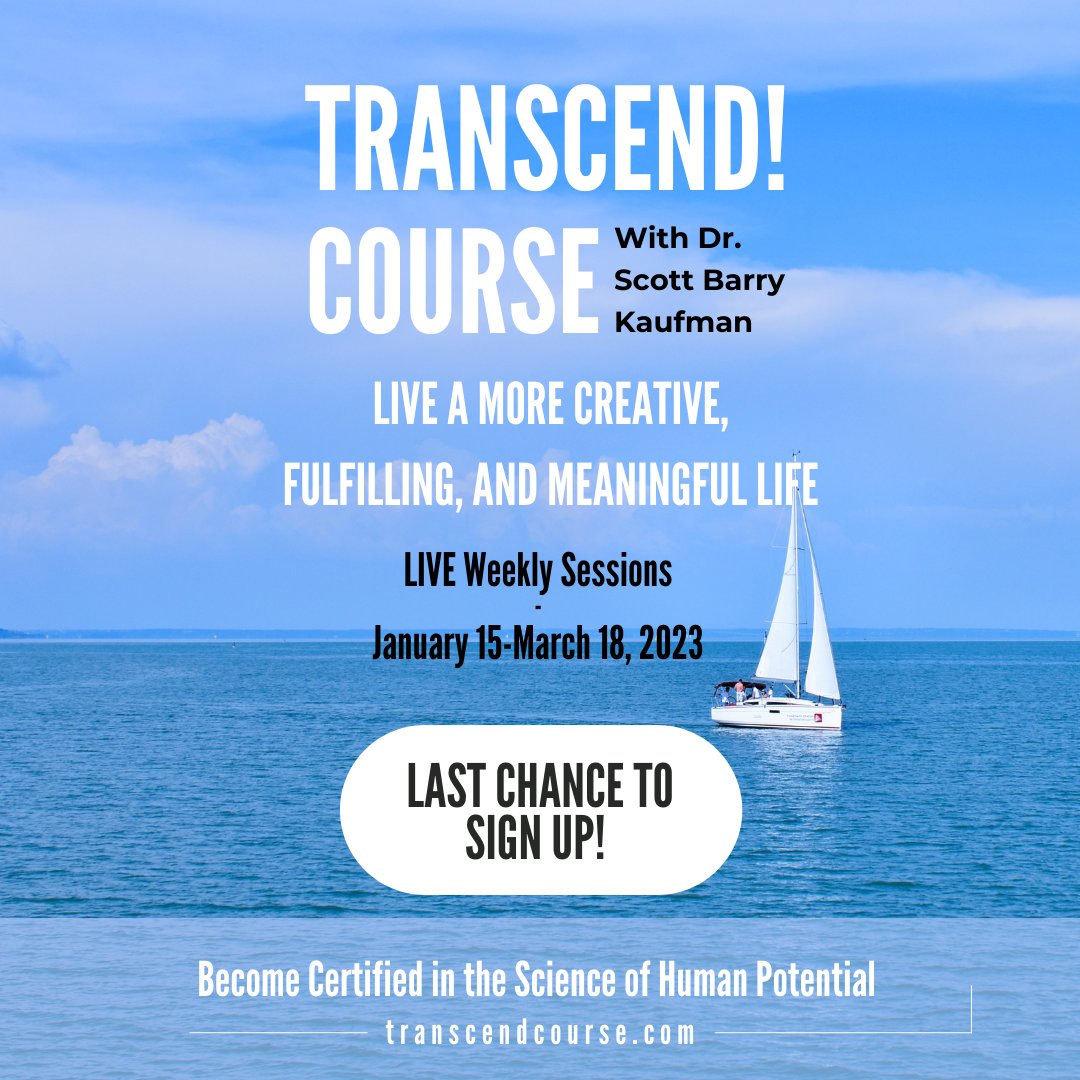 CHumanPotential's tweet photo. Last chance to sign up for the Winter Cohort of The Transcend Course! Learn the latest science of human potential and live a more creative, fulfilling, and meaningful life. Starts January 15th. Save your spot at https://t.co/q5aprmRzhS 
@CHumanPotential https://t.co/2nXF0Ik9dG