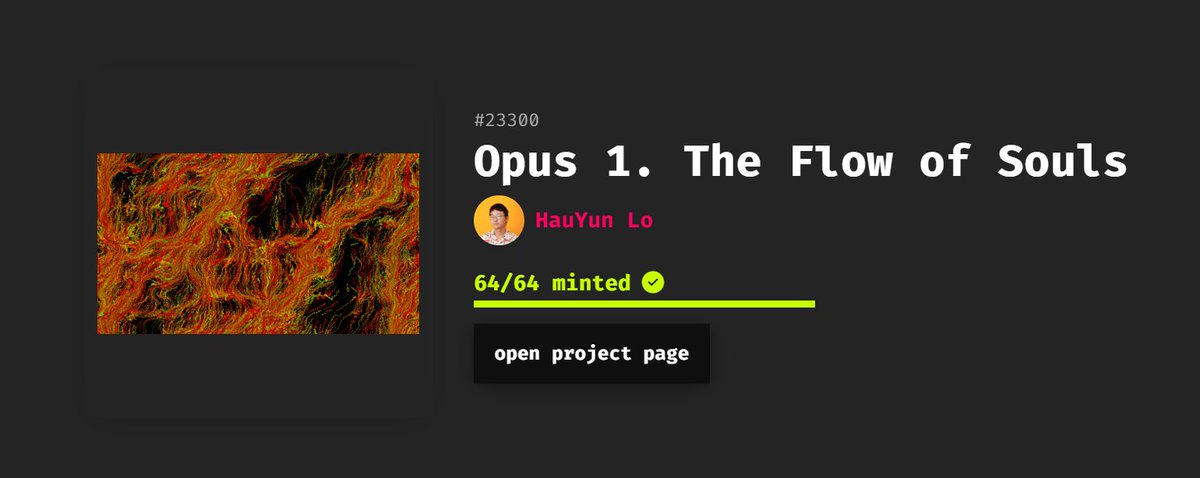 It's so so grateful that has the chance to sold out.
Thanks everyone who is willing to support my work.

I'll keep going and create more art work 🙌

#fxhash  #NFT #generativeart