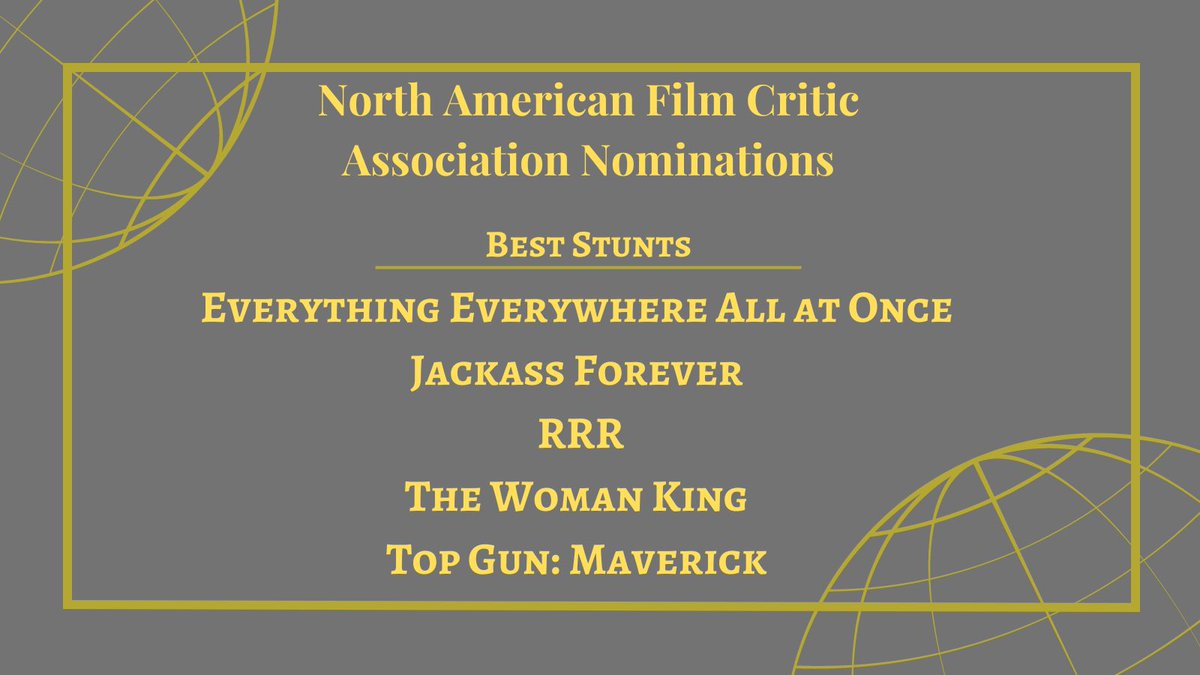 Best Stunts

#EverythingEverywhereAllAtOnce 
#jackassforever 
#RRR
#TheWomanKing
#TopGunMaverick