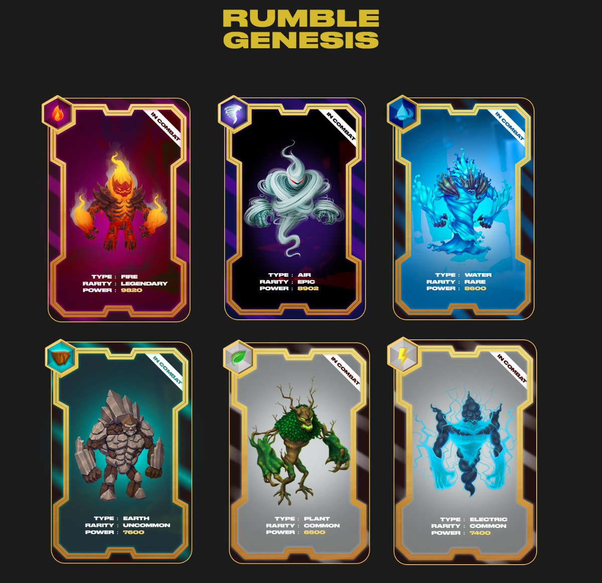 Rumble is an exclusive Battle Royale Game, where winners get 80% of the mint revenue. The Genesis version will be launched 15 days after Sovereign’s mint with 8192 Rumble NFTs which will compete over 13 days, with 2026 winners upon completion! 

WP: docs.rumblenft.xyz