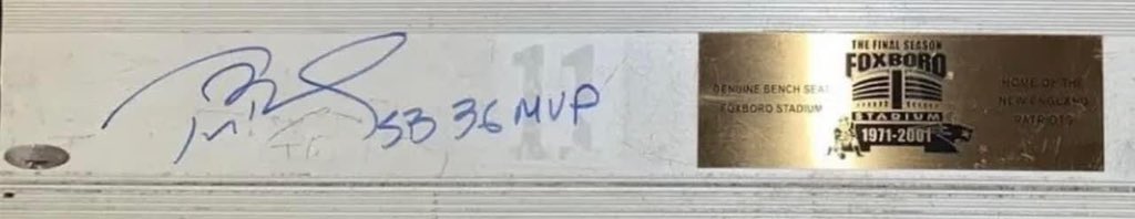 ngmauctions's tweet photo. CHECK OUT…Autographed &amp; Custom Framed #TomBrady LE #1/1 #GameUsed Bench Seat Display W/Video (Tristar/LOA) https://t.co/l0ZGmsroB8

#Patriots #GoPats #GOAT𓃵 #TB12 #Brady #Bucs #FoxboroStadium #Pats #PatsNation #NEvsBUF #AFC #PatriotsVsBills #NFL #Touchdown #LFG #GU #memorabilia https://t.co/IEt8Xs8LXA
