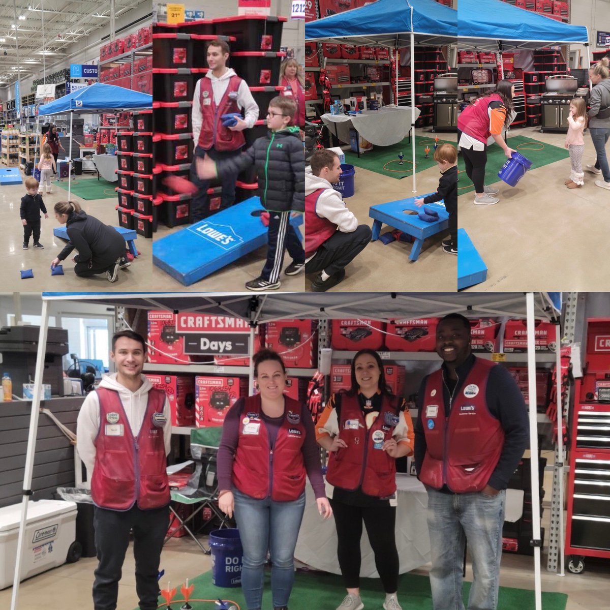 Team 2338 having fun with customers doing the weekender event. Great job team!!!@shanejthompson <a href="/BlueTeam_R21/">Lowe’s Region 21</a>