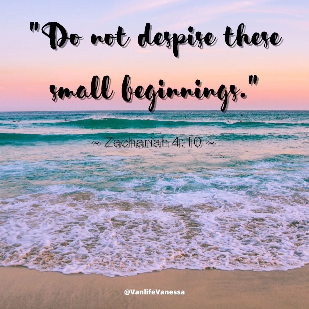 'Do not despise these small beginnings.'
 
~ Zachariah 4:10 

#SpiritualSunday #SundayMorning #SundayEmpowerment
#resetwithvanessa #mindandmatter