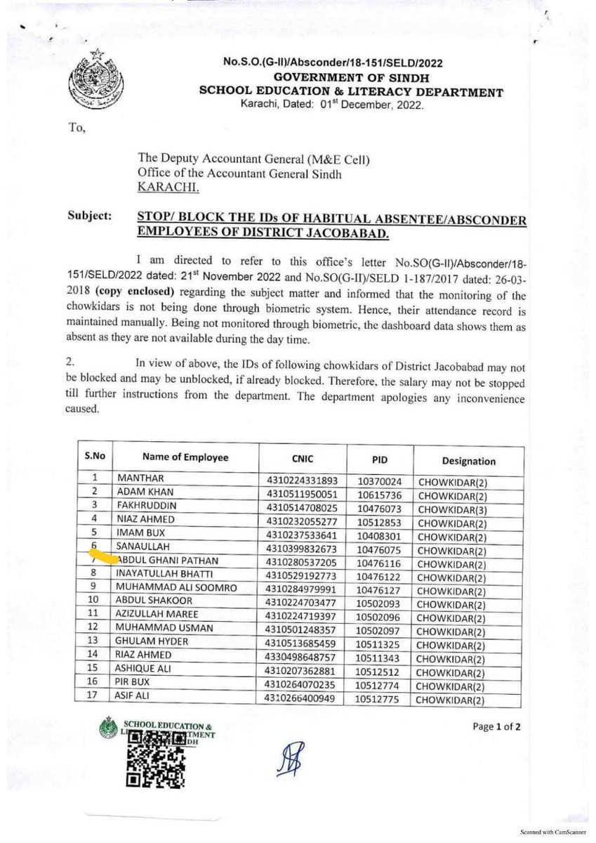 DailySitaraSind's tweet image. سیکریٹری تعلیم کے احکامات کے باوجود اے جی سندھ نے محکمہ تعلیم کے 36چوکیداروں کی تنخواہیں جاری نہ کیں،ملازم سخت پریشان،سیکریٹری نے اے جی سندھ کو لکھا ہے اس ماہ آئی ڈی کھل جائیں گی ورنہ اگلے ماہ ڈفرنس بل کے ذریعے بھرپائی کی جائے گی:ڈی اوپرائمری
@MinisterEduGoS #Agsindh