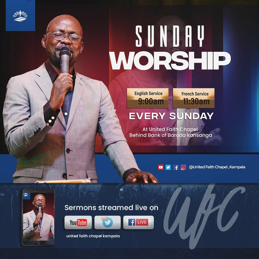 ufckampala's tweet photo. Worship with us tomorrow. We can't wait to sing, dance, jump and rejoice together as we worship our Lord Jesus Christ. Tag along someone!

#ufckampala #englishservice #frenchservice #sundayservice #unitedfaithchapelkampala https://t.co/VqMiNJ3Vzp