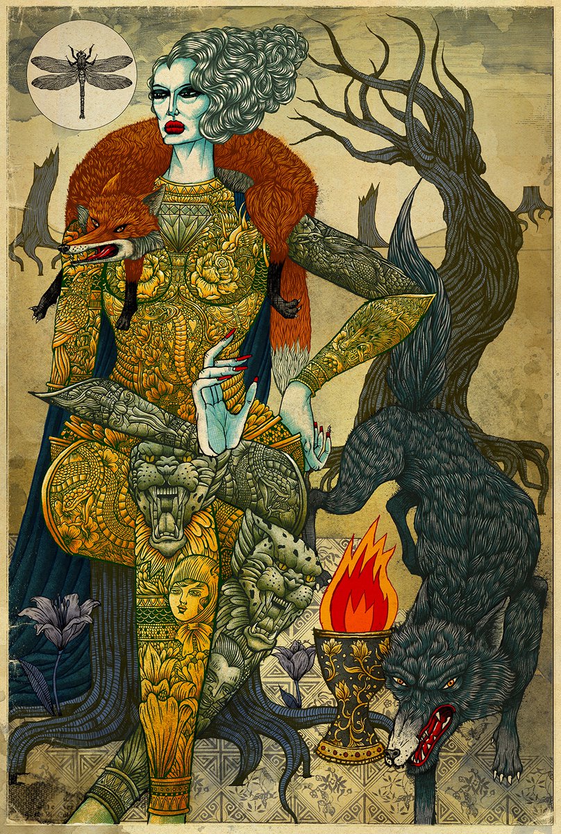 🦊⚔️🐺

My current only 1/1 available on <a href="/SuperRare/">SuperRare</a>.

'Beguiled' open for offers...

The collector of this piece will also receive a 1/1 of the black &amp; white line drawing minted on my Manifold contract and airdropped after purchase (image in comments)

Link in comments.