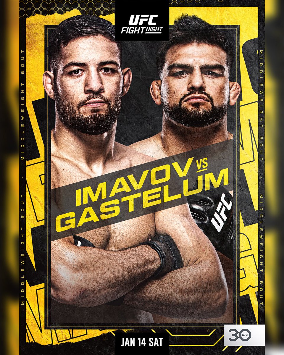 Only one more week to wait! 7 days until @Imavov1 vs @KelvinGastelum in our first main event of 2023! #UFCVegas67