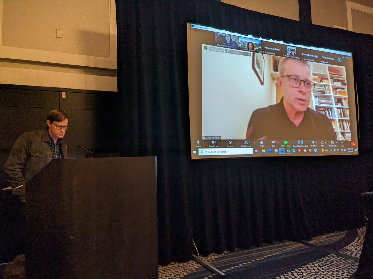 Thank you <a href="/davidwengrow/">David Wengrow</a> for joining our double session on #TheDawnOfEverything <a href="/archaeology_aia/">AIA</a> annual meeting and offering such thoughtful, engaging comments! Thanks to our contributors and my amazing co-chair Trinidad Rico! #NewOrleans