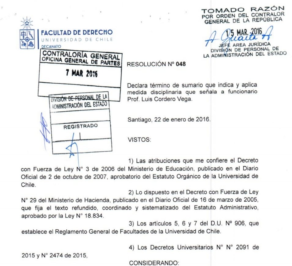 LehuedeJuan's tweet photo. OTRO MÁS DE "EL CLUB"?
Sabe ud que Matías Cordero, nuevo Ministro de Justicia de Boric, cometió el grave delito de PLAGIO en su tesis de grado para obtener su título de abogado?
Ahí les dejó la Resolución 👇🏼
https://t.co/9fOamWm2tX https://t.co/8cryECigKH