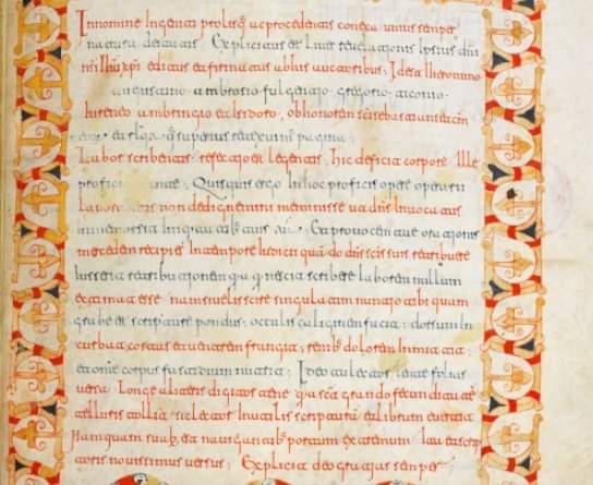 Krakenberger's tweet image. Maravilloso el apunte de uno de los escribas de los Comentarios del Apocalipsis por el Beato de Liébana, manuscrito conocido como Beato de Silos, fechado entre 1091 y 1109:
Lo podéis leer en el siguiente tweet de este hilo🧵 1/5  ⬇️⬇️