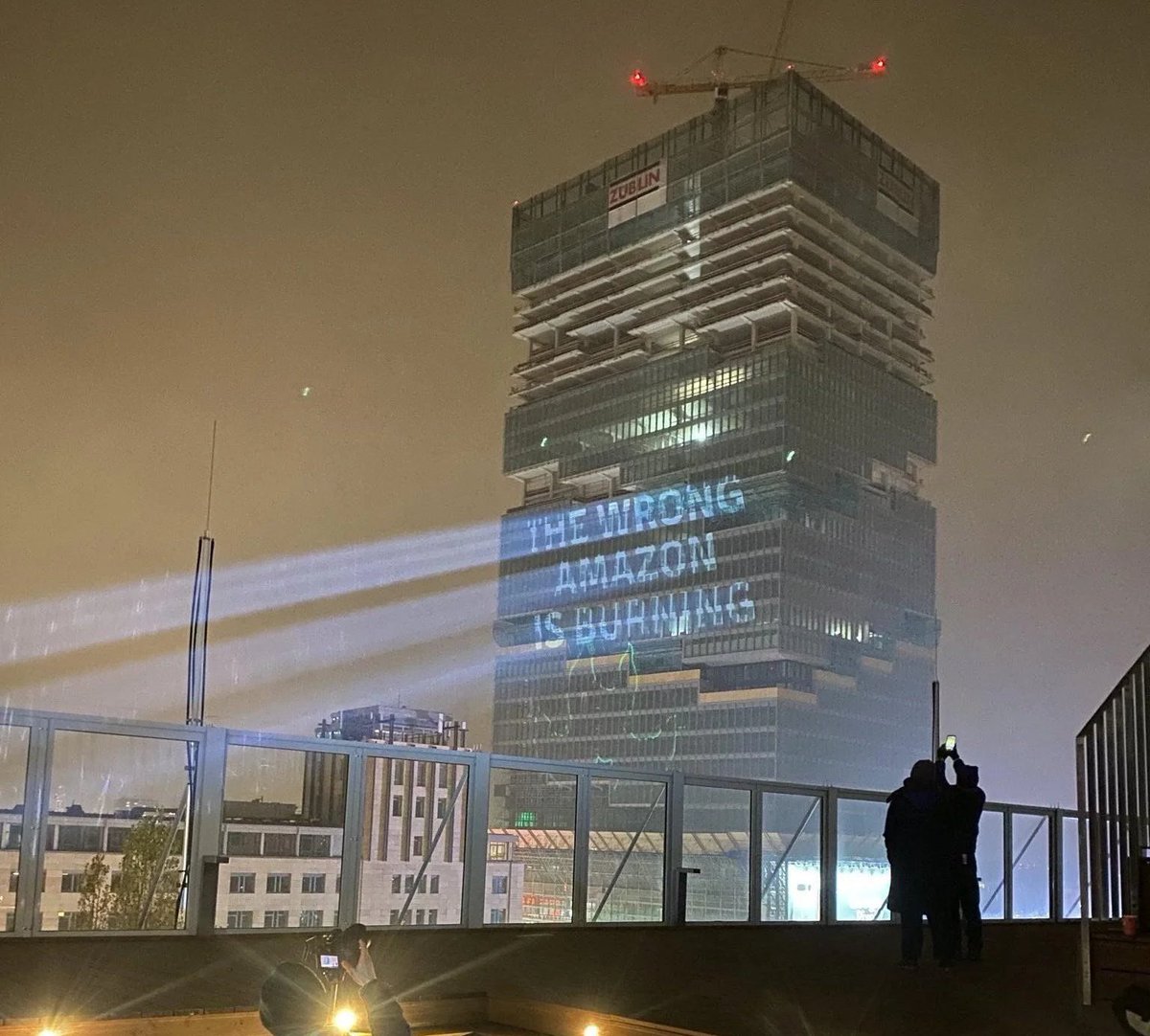 martianmarxist's tweet photo. A protest against the new Amazon HQ in Berlin https://t.co/4F3cWICqzS