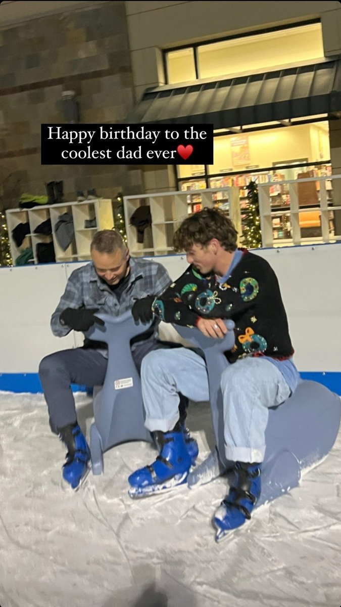 "Feliz aniversário para pai mais legal de todos❤️" - Benson Boone via Instagram Stories.