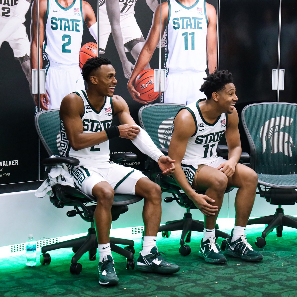 MSU_Basketball's tweet photo. 😁😁😁 https://t.co/NYgBs0YL23