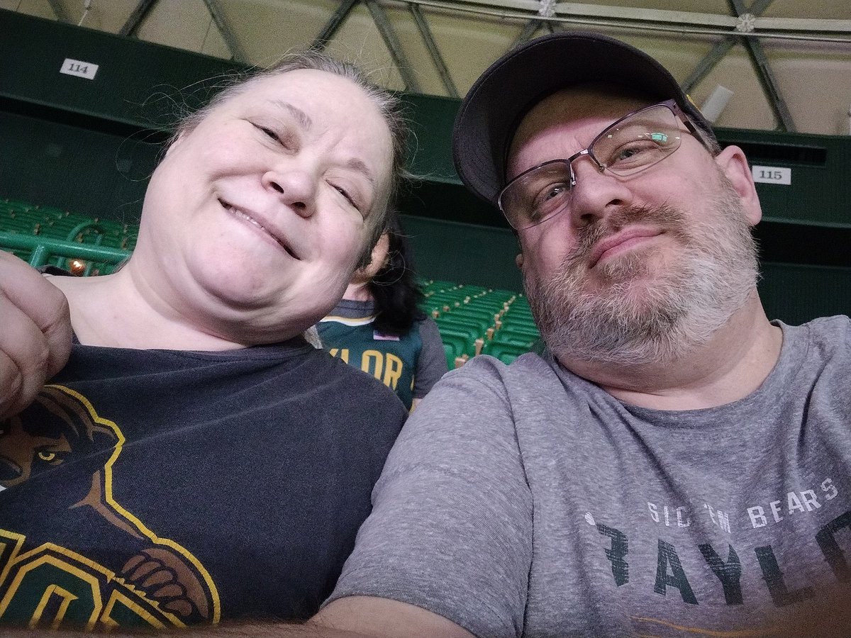 BearNTex's tweet photo. @KivaBird94 who got 2 free tickets through the BNT Ticket Exchange is in the  @Ferrell_Center! Y’all a looking good and ready to go!
#SicKSU https://t.co/tqRTSQ5MdN