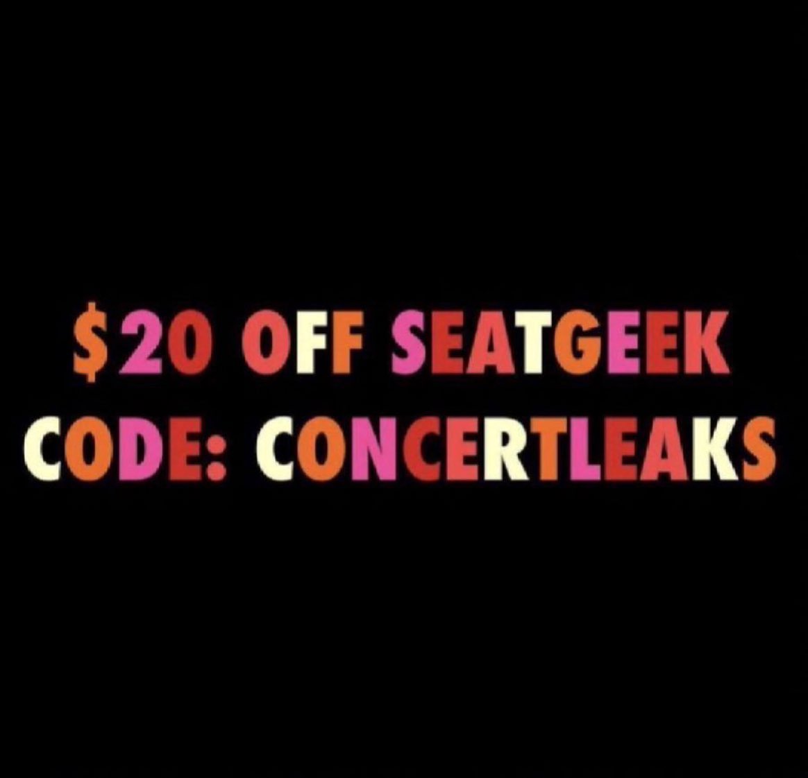 🏁 on Twitter: "Buying tickets to a concert, sports event, etc? Use code