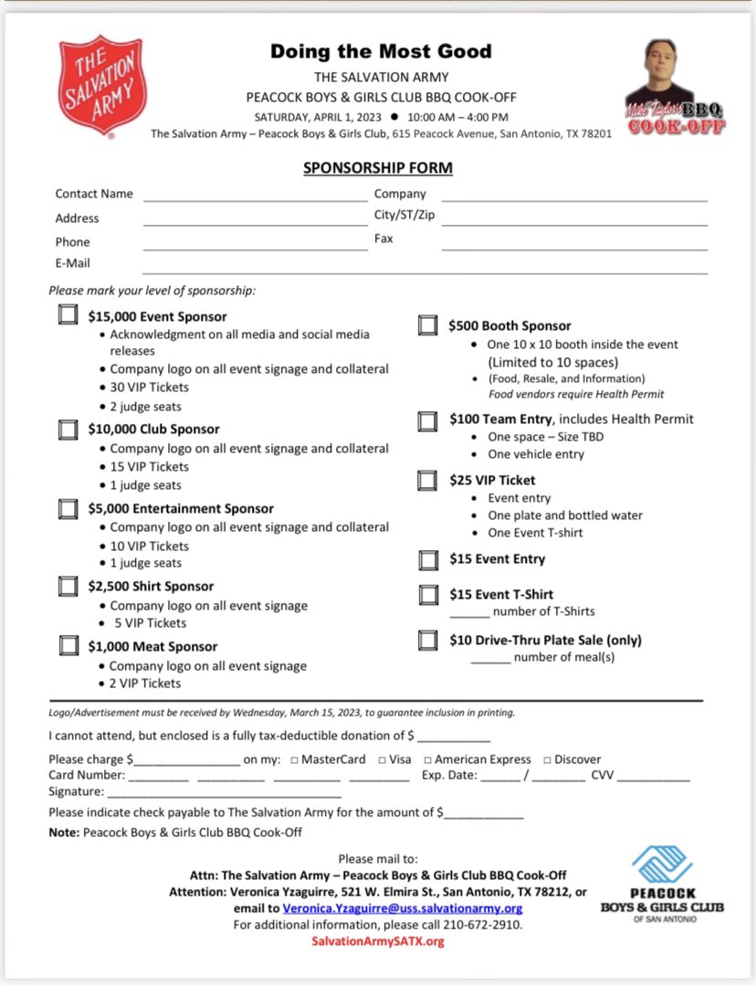 All info and signup QR code here. <a href="/salarmysatx/">Salvation Army SATX</a>