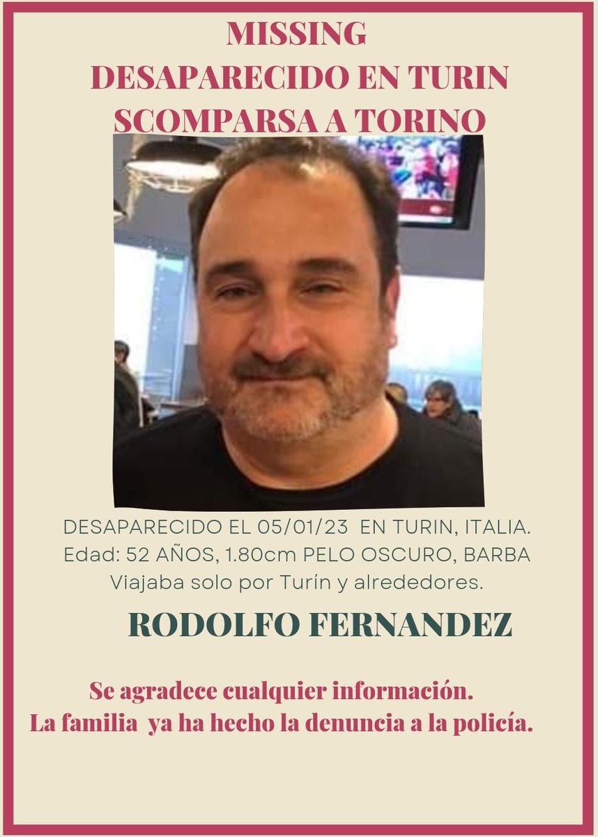 FichajesRSG's tweet image. AYUDA AMIGOS
Estamos muy preocupados.
Llevamos más de 2 días sin saber de Rodolfo, gijones desaparecido en Turin.
Intentad compartir y preguntar a italianos o gente q viva en Turin o proximidades.
Cualquier información nos es de ayuda.
Gracias de corazón.
