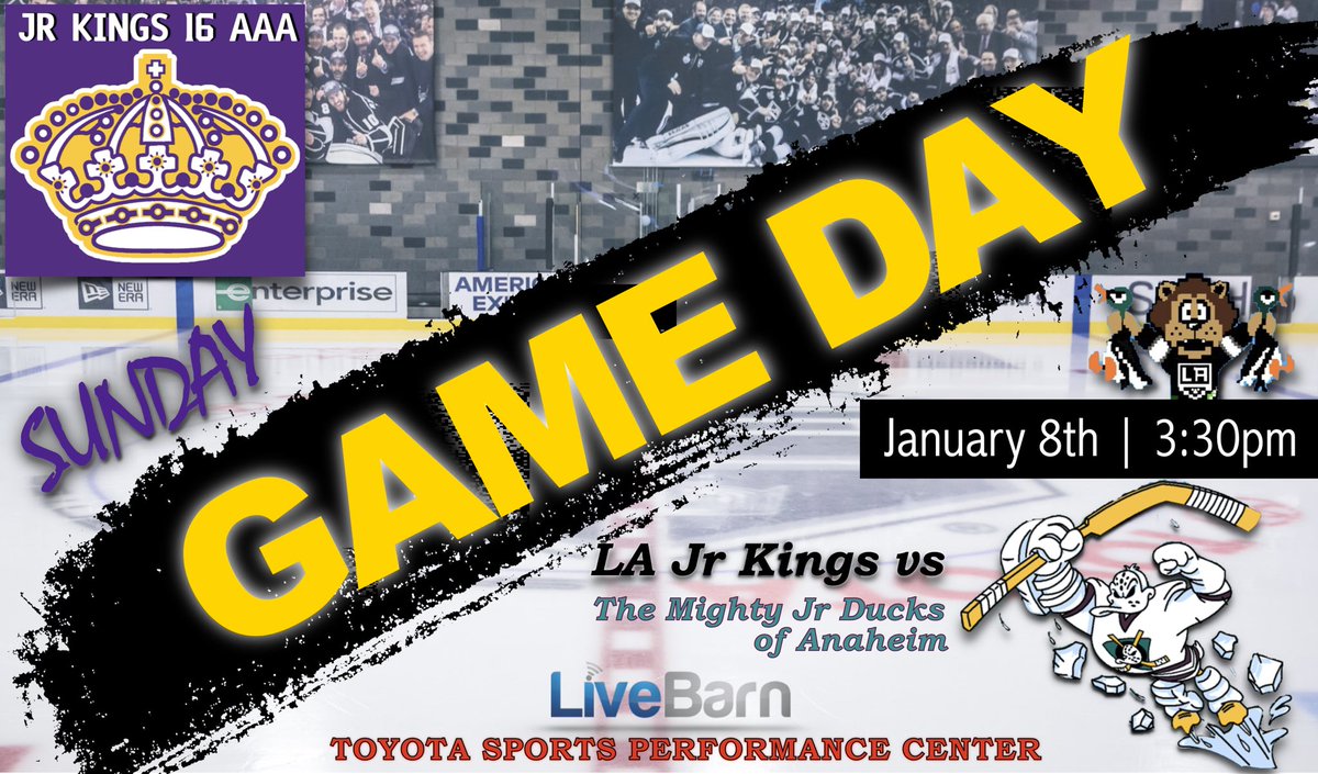 JrKings16AAA's tweet image. TOMORROW!! Having a visit from those plucky ones from down south. 3:30pm. @ToyotaSportsCtr @LiveBarn @JrKings06 @hockeymaps