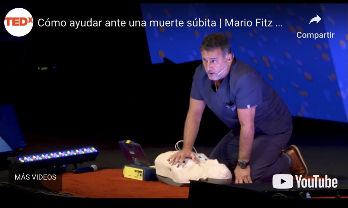 Si a una víctima de muerte súbita le practicas RCP y usas un desfibrilador dentro de los primeros tres minutos, la posibilidad de que llegue vivo al hospital es del 70% IMPORTANTE SABERLO! Ojalá muchos retuiteen mejoramos los resultados y la gente se INVOLUCRA RCP SALVA VIDAS!