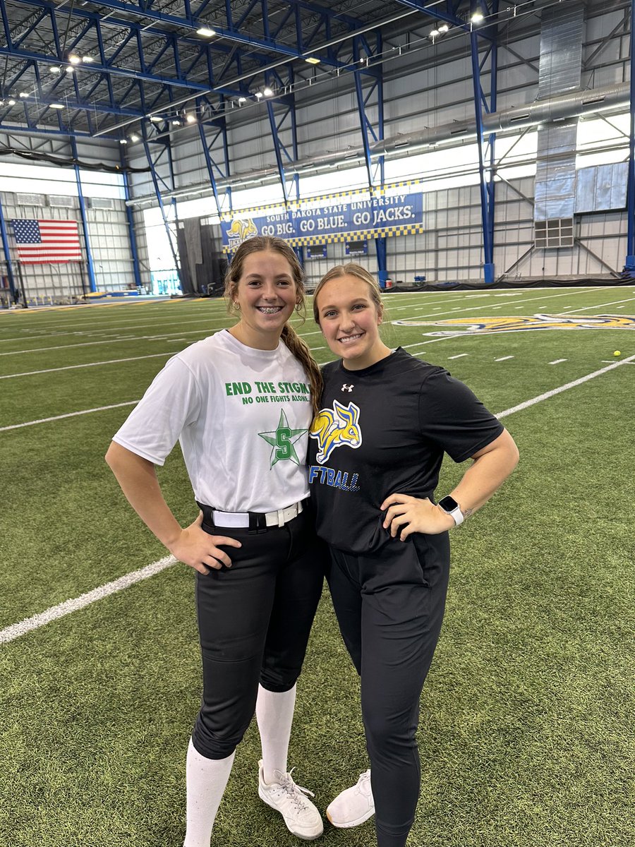 Thank you <a href="/GoJacksSB/">Jackrabbit Softball</a> and all the staff and players who put on an amazing camp today! It was great learning from everyone, and I can’t wait to use what I learned for the rest of this off-season! <a href="/KristinaMcSwee6/">Kristina McSweeney</a> <a href="/JoshBertke/">Josh Bertke</a>