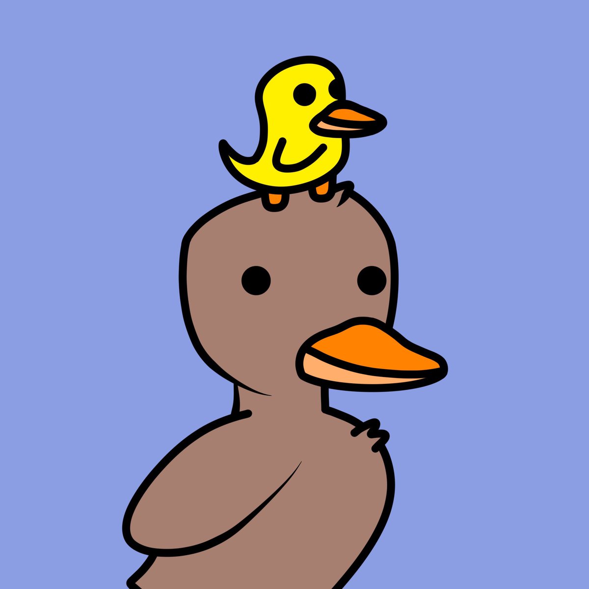 Papa duck and his duckling wishing you a happy happy Saturday !QUACK 🫶