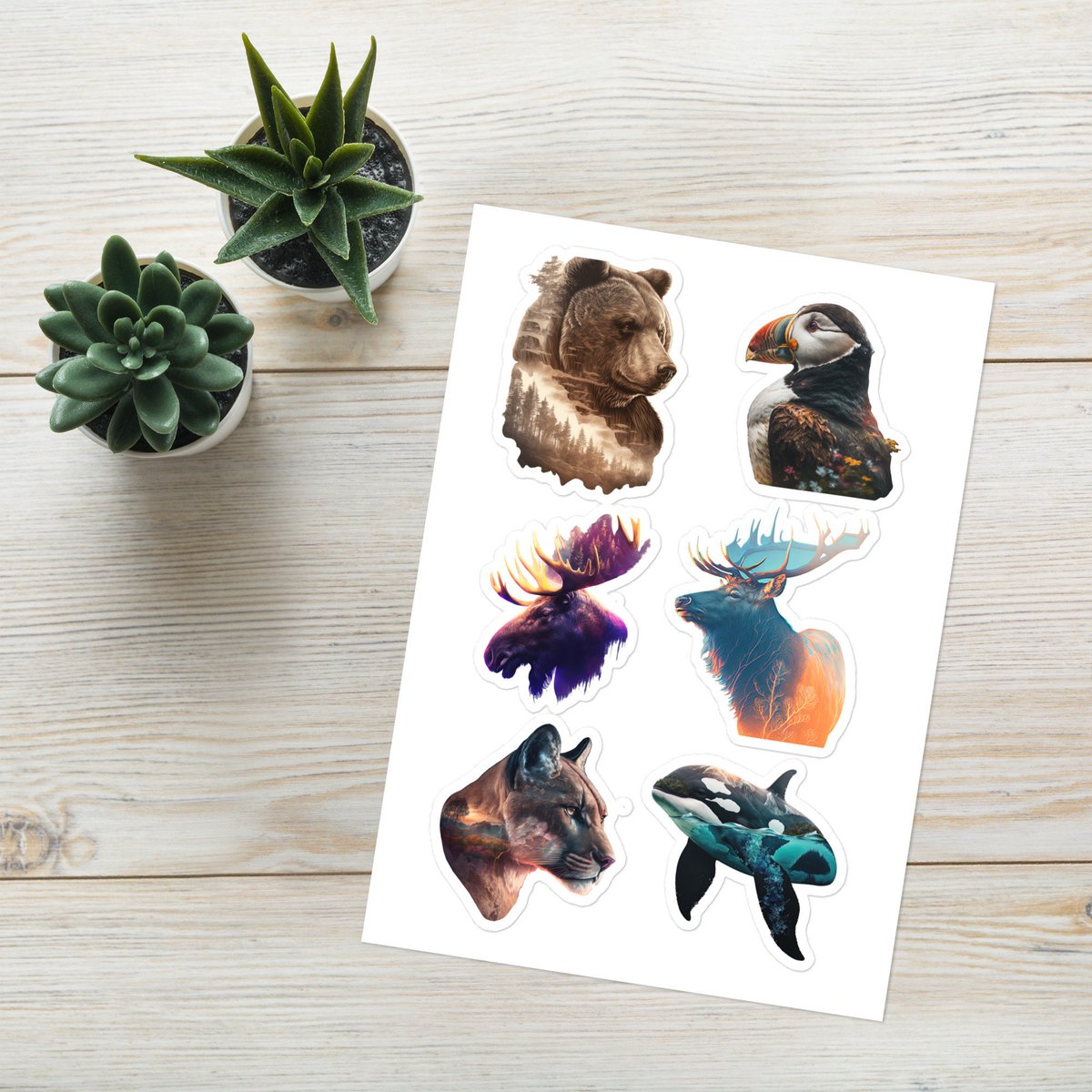 TimeBandit's tweet photo. Animals of the PNW Sticker sheet now on Etsy for $15. https://t.co/VygrB9nSoD