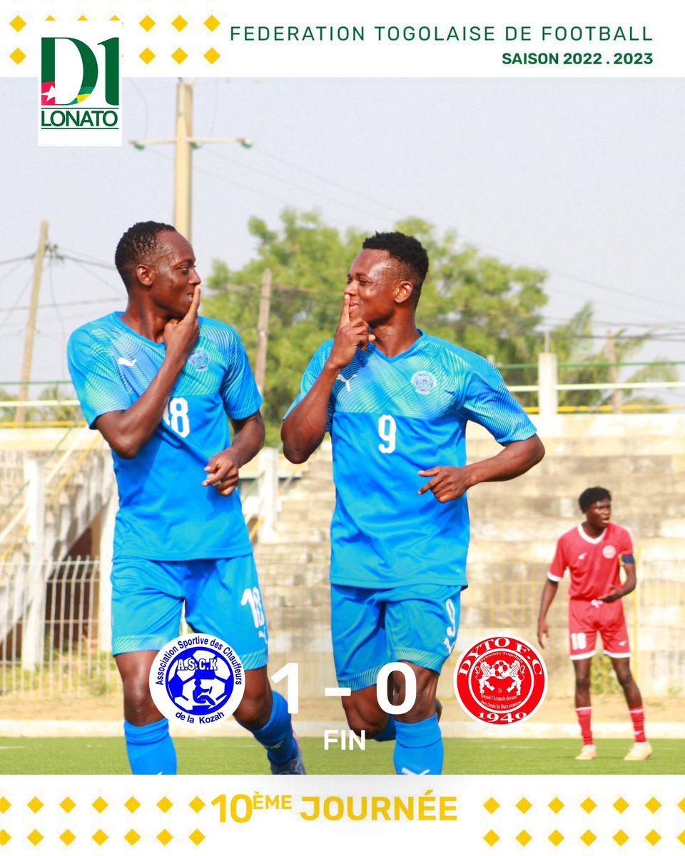 FtfTogolaise's tweet photo. 🔴#D1LONATO
En ouverture de la 10ème journée, l'#ASCK s'impose 1⃣🆚0⃣ face à #DYTO https://t.co/yJYwUnBKcK