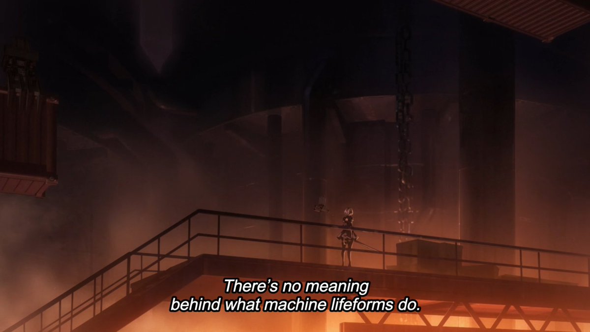 N0SUMMERN0CRY's tweet photo. didn't expect the nier automata anime adapation to comment on present-day real-world issues like AI art https://t.co/PpamOBzXW5