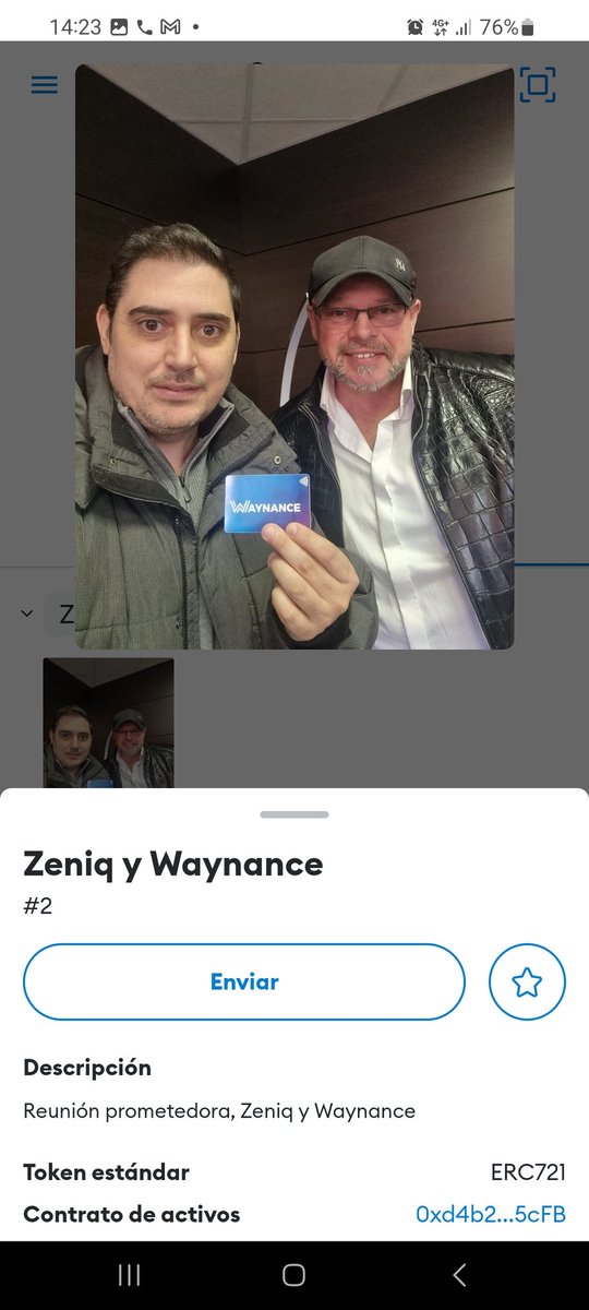 Ayer nos visitó Darío de #Zeniq, en las próximas semanas anunciamos sorpresas para esta Blockchain con Waynance y nuestra tecnología #NFC y #QRCode 

¿Te imaginas pagar con tus tokens zeniqs con tu tarjeta y tener la custodia en tu Metamask? Muy pronto aquí, en #Waynance ⬇️