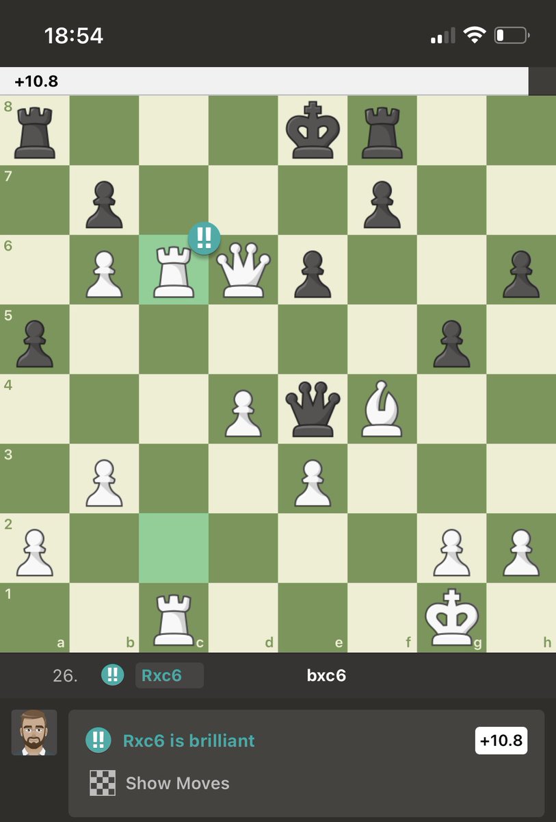 _WTProject's tweet image. My first brilliant move on @chesscom . Knight capture on c6. I don’t understand why it’s brilliant though. The screenshot is cropped because my previous move was a blunder 🤦🏼‍♂️.