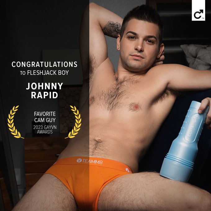 Congratulations to super sexy Fleshjack Boy @JohnnyRapidATL on his win at the 2023 GayVN Awards! https://t