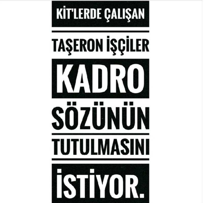 Hakkımız olanı istiyoruz
#KitdeTaseronaSon