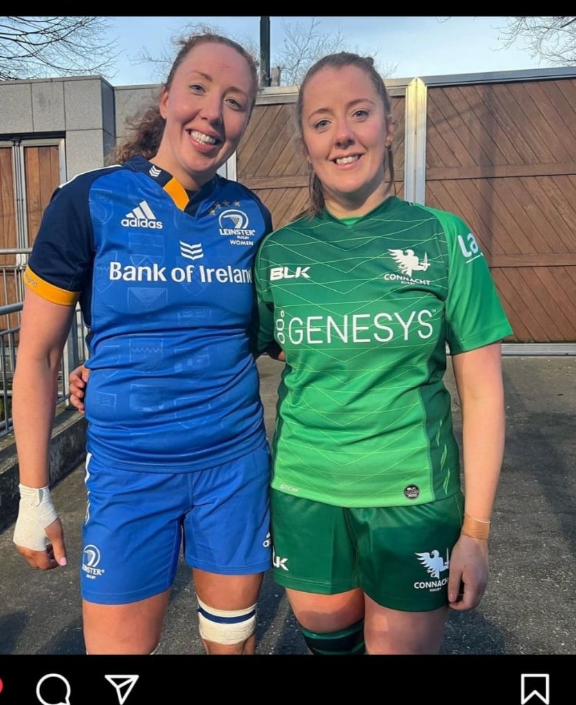 Big day for Riverstown sisters, Aoife and Sonia McDermott as they faced each other for Leinster and Connacht respectively at #EnergiaPark #localheroes #sligo @leinsterrugby @connachtrugby