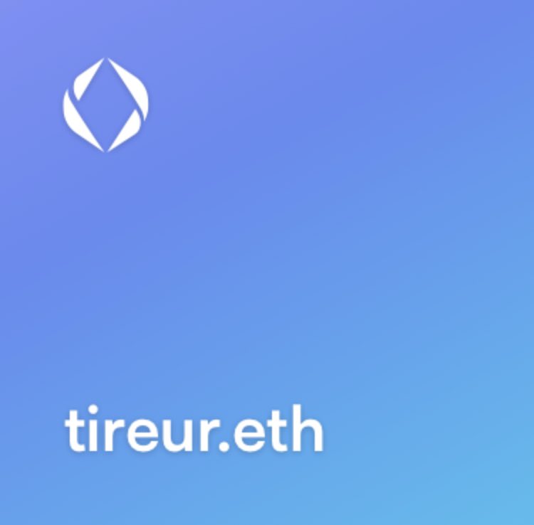 SolCocorico's tweet photo. For all my FRENCH GAMERS
Perfect domain for a “Game tag” lover 🫡
Tireur = Shooter
#ens #domains #nft #ensfrance #nftfrance #shooter #tireur #gametag https://t.co/4dh8UyAotn