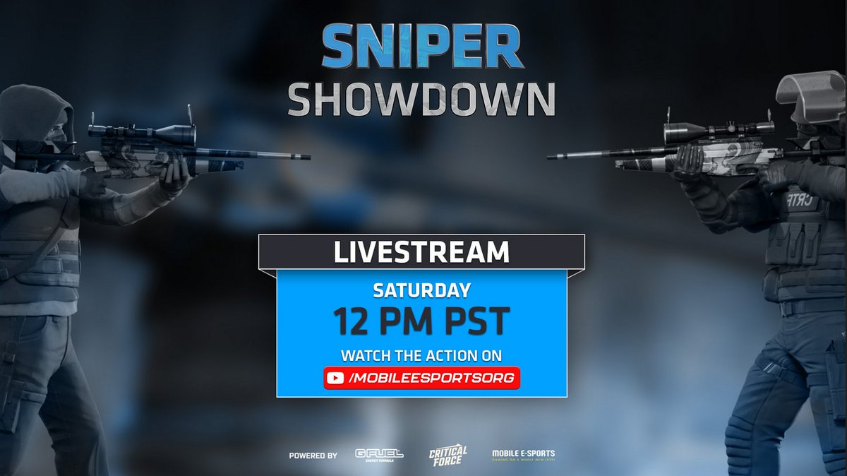 eSports_Mobile's tweet photo. Join us live today at 12:10 PM Pacific from the #CriticalOps: Sniper Showdown at https://t.co/xQs3tabreZ. This stream features top teams competing in a new type of tournament! How will they perform? Join to find out. #esports #mobileesports #gaming #CriticalOps #CriticalOpsGame https://t.co/LH6lGgz05b