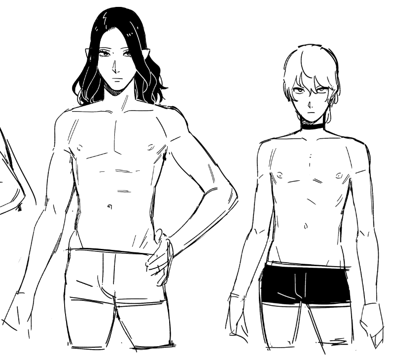 here's some doodles from last night... torso studies 
