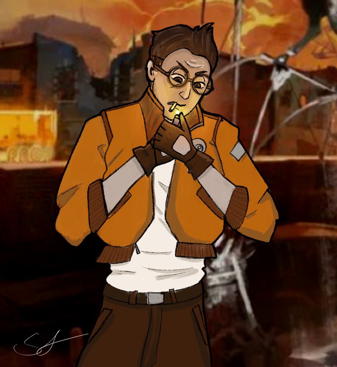 DisgruntledQ's tweet photo. Got locked out of this account for awhile because I lost the password! But I’m back in! Here’s some art of everyone’s favorite gay detective #discoelysium https://t.co/JsceZAWWdJ