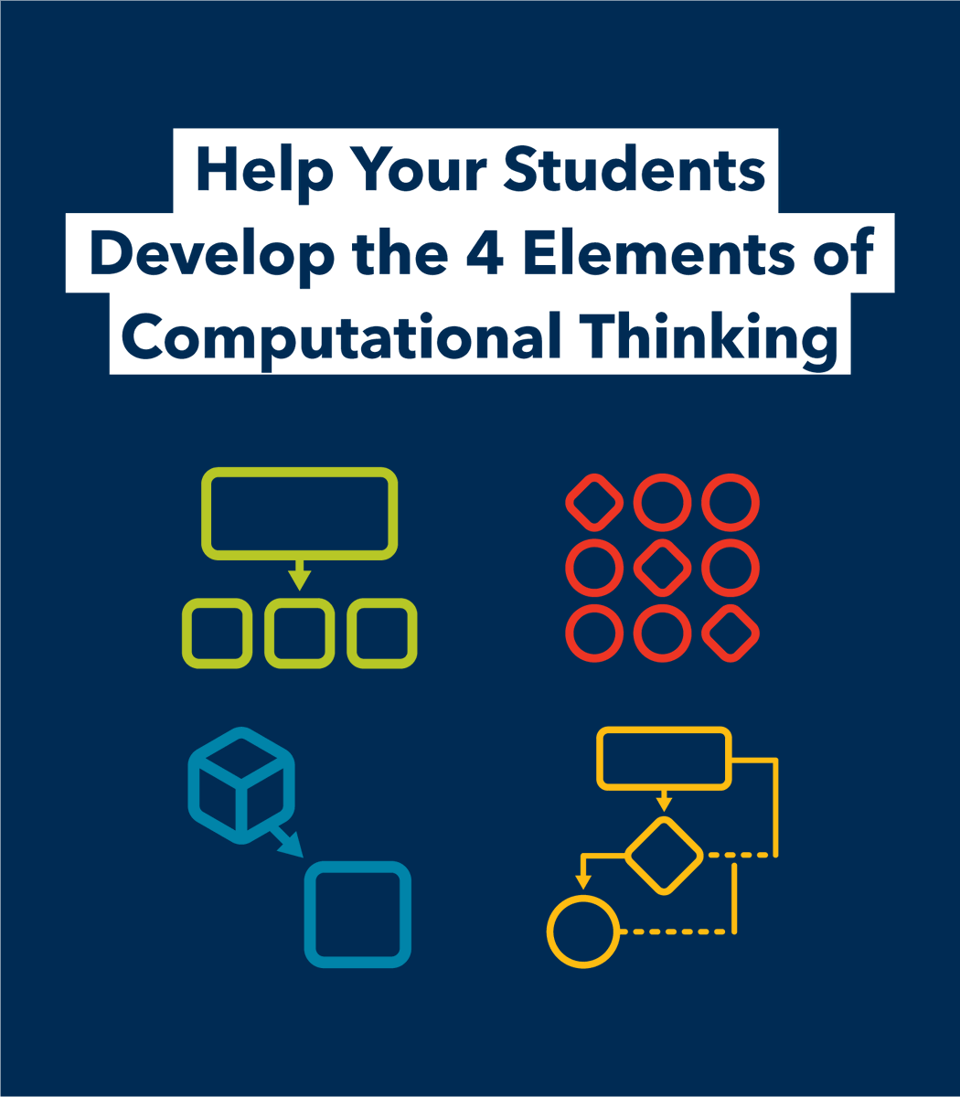 ISTE_ASCD's tweet photo. Let's help our students become problem solvers and critical thinkers.

Help your students understand the 4️⃣ components of CT! Learn more here: https://t.co/a6FaNddM3y

#Education #ComputationalThinking https://t.co/tHbSZxmTPZ