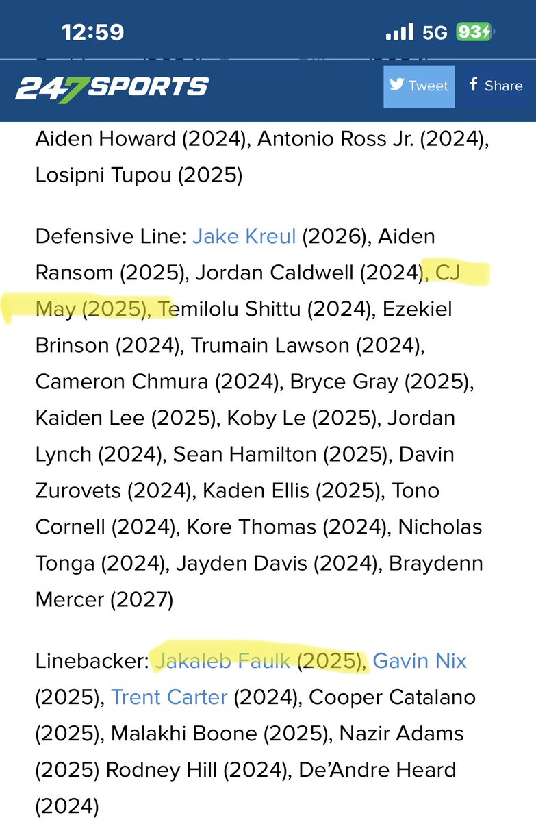 SquadronFB's tweet photo. Three HH players were invited to the All-American combine in San Antonio. All three Highland Home underclassmen were given honorable mention for their positions!
DB: Tyler Cheney
DL: CJ May
LB: JJ Faulk
#SquadronPride https://t.co/ahkdpoSmA7