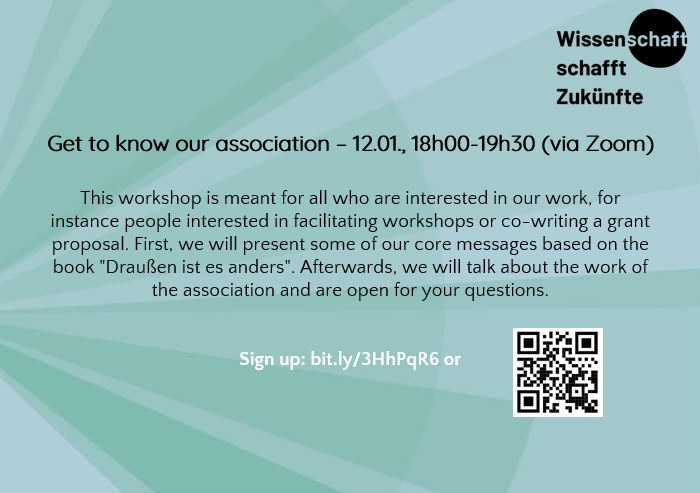 a_free_heart's tweet photo. Join us next Thursday if you want to get to know the work of our association "Wissenschaf(f)t Zukünfte e.V." and learn about potential ways to get involved! 

Sign up here: https://t.co/k9azODJgKk

#transformativescience

@phanxi_ https://t.co/CrnExIfNPq