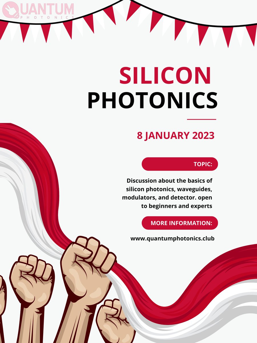 Join our discussion about "#Silicon #Photonics" with <a href="/sierra_photon/">Sierra</a>, <a href="/ceciletamura/">Cecile Tamura</a>, <a href="/kdotom/">K</a>, <a href="/Pinkelephantll2/">Pinkelephantll</a>, and <a href="/qpclub1/">Qphotonics</a>  
#waveguides, #modulators, #detectors #QP 
SUN, Jan 8, 5 PM (PST) <a href="/Clubhouse/">Clubhouse</a> <a href="/TamilclubhouseU/">HappyMeeple</a> 
clubhouse.com/event/xqB7rRrp…