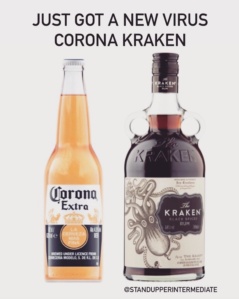 olyauntie's tweet photo. I just got a new virus 🦠 corona kraken: look #jokes #memesdaily #BreakingNews #omg #beer #rum #drink #funny #meme #comedy #standup #quote #lifequotes #lol #humor #Wow #look #news #viral #Trending https://t.co/MfDiVB9T3e